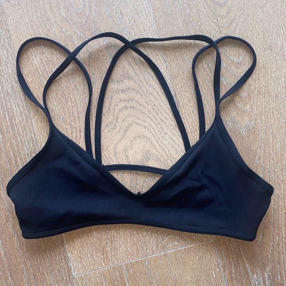 L Space Ribbed Bralette Style Bikini Top